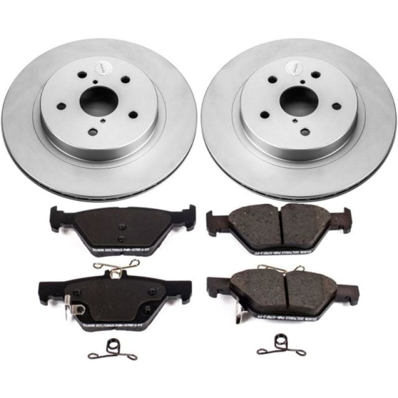 PowerStop — Genuine Geomet Coated Rotor and Low-Dust Ceramic Brake Pad Kit