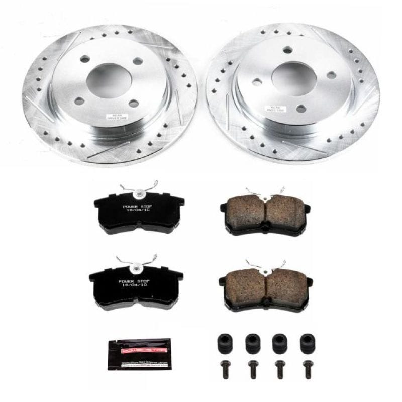 PowerStop — Z23 Daily Driver Carbon-Fiber Ceramic Brake Pad and Drilled & Slotted Rotor Kit