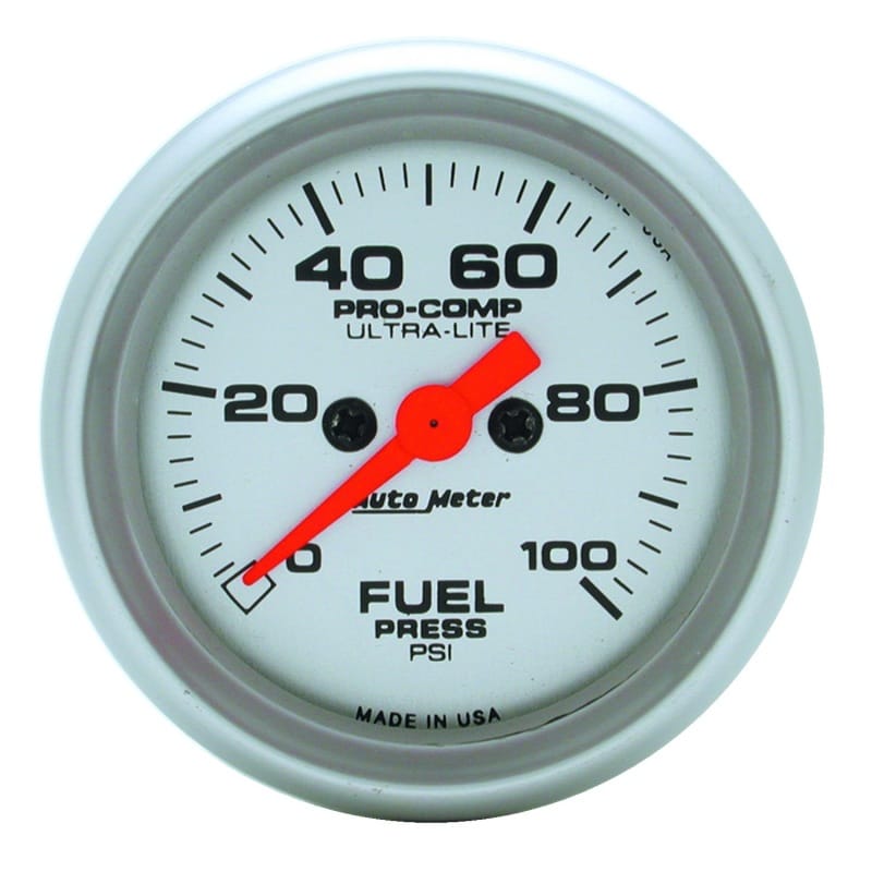 AutoMeter — GAUGE, FUEL PRESSURE, 2 1/16", 100PSI, DIGITAL STEPPER MOTOR, ULTRA-LITE