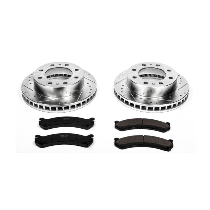 PowerStop — Z23 Daily Driver Carbon-Fiber Ceramic Brake Pad and Drilled & Slotted Rotor Kit