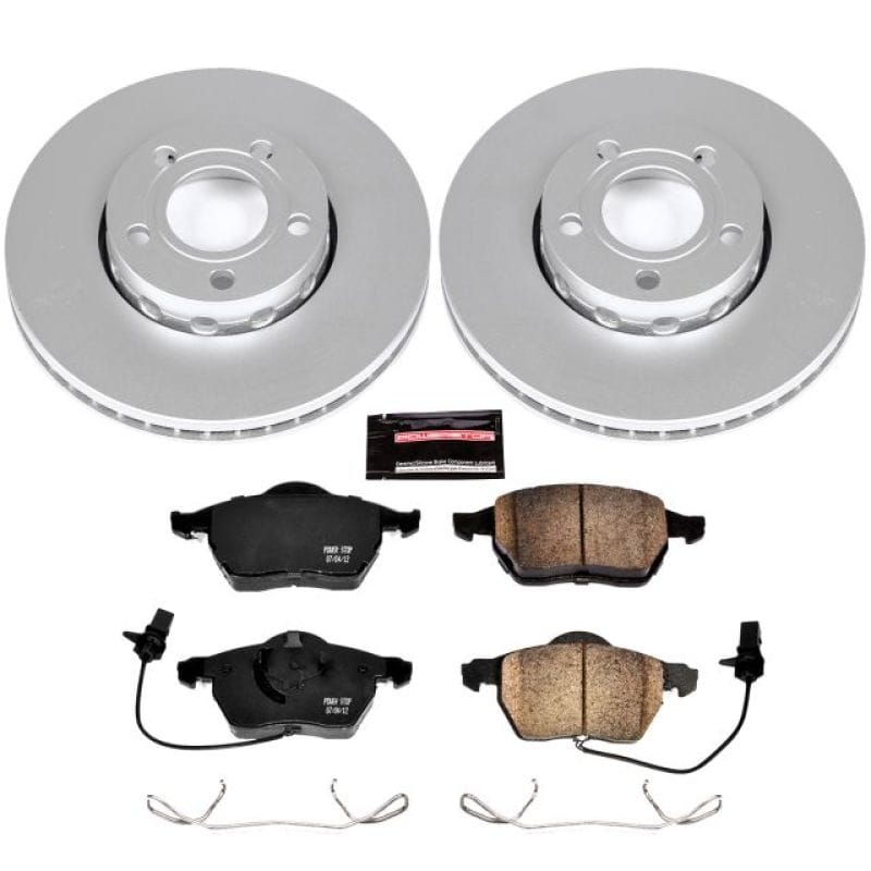 PowerStop — Genuine Geomet Coated Rotor and Carbon-Fiber Ceramic Brake Pad Kit