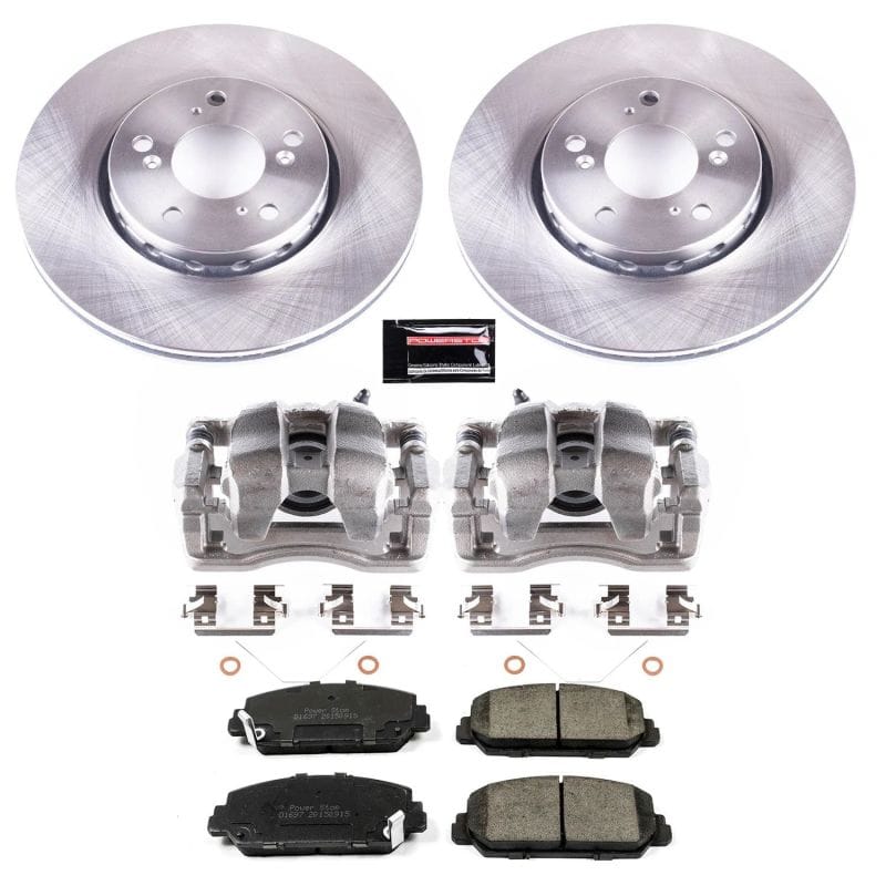 PowerStop — OE Stock Replacement Low-Dust Ceramic Brake Pad, Rotor and Caliper Kit