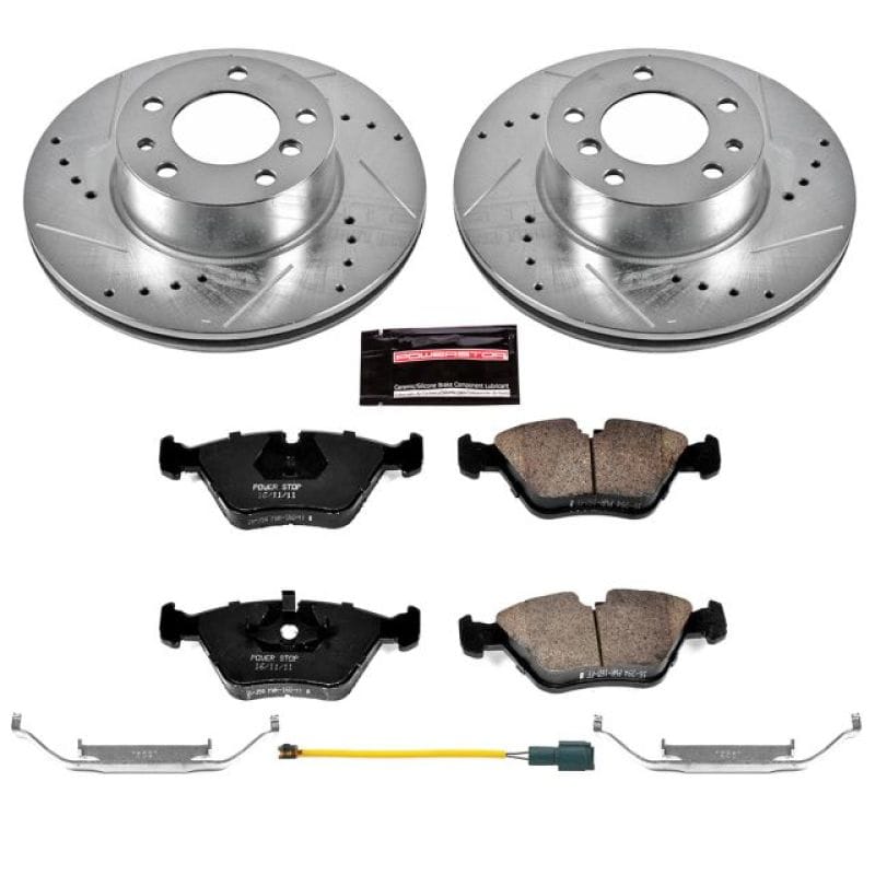 PowerStop — Z23 Daily Driver Carbon-Fiber Ceramic Brake Pad and Drilled & Slotted Rotor Kit