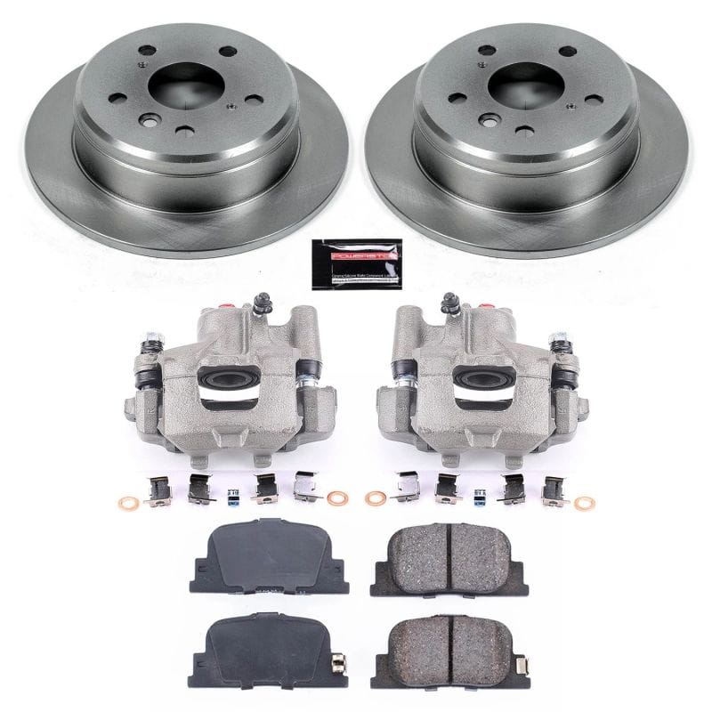 PowerStop — OE Stock Replacement Low-Dust Ceramic Brake Pad, Rotor and Caliper Kit
