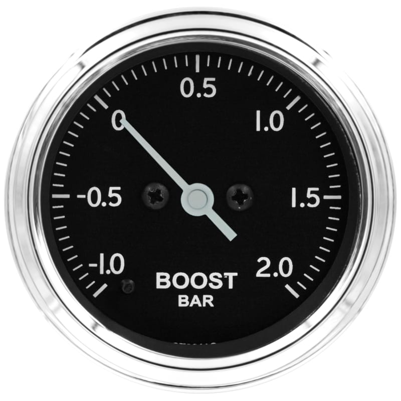 AutoMeter — GAUGE, BOOST, PRO STEPPER MOTOR, 52MM, CLASSIC, -1 TO +2 BAR, INCL. T-FITTING
