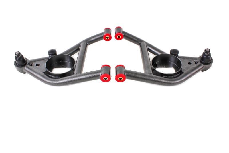 BMR Suspension — A-arms, Lower, DOM, Non-adjustable, Polyurethane Bushings, Front Bump Stops