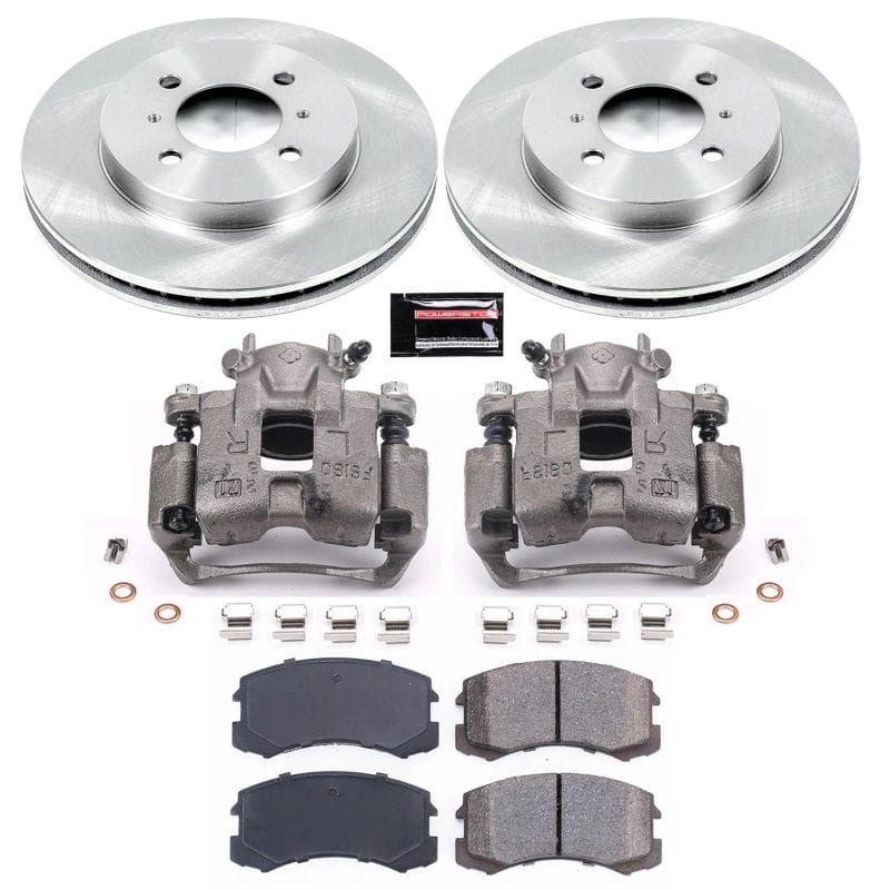 PowerStop — OE Stock Replacement Low-Dust Ceramic Brake Pad, Rotor and Caliper Kit