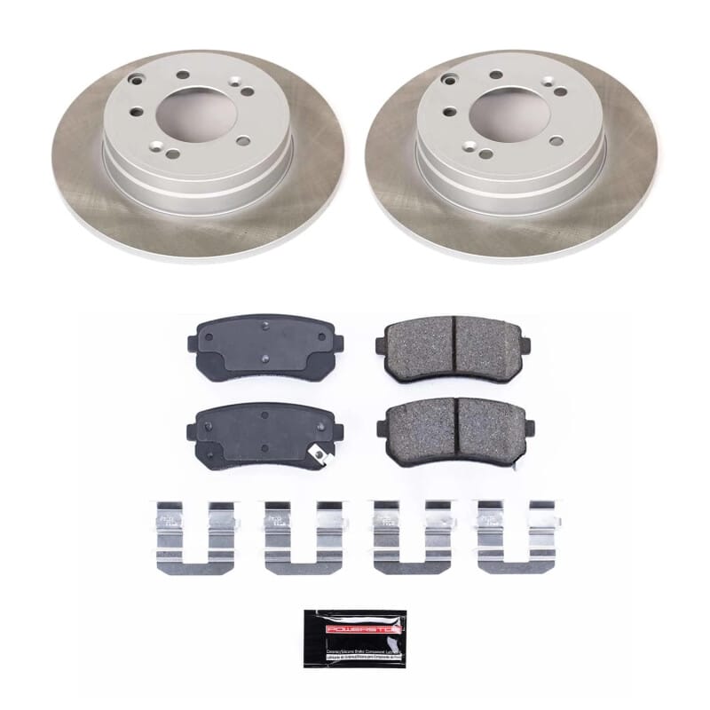 PowerStop — Semi-Coated Rotor and Low-Dust Ceramic Brake Pad Kit