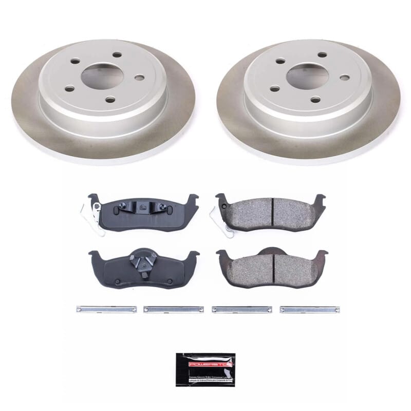 PowerStop — Semi-Coated Rotor and Low-Dust Ceramic Brake Pad Kit