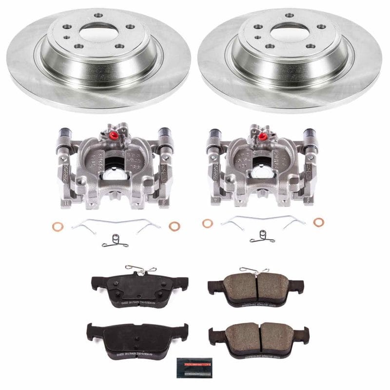 PowerStop — OE Stock Replacement Low-Dust Ceramic Brake Pad, Rotor and Caliper Kit