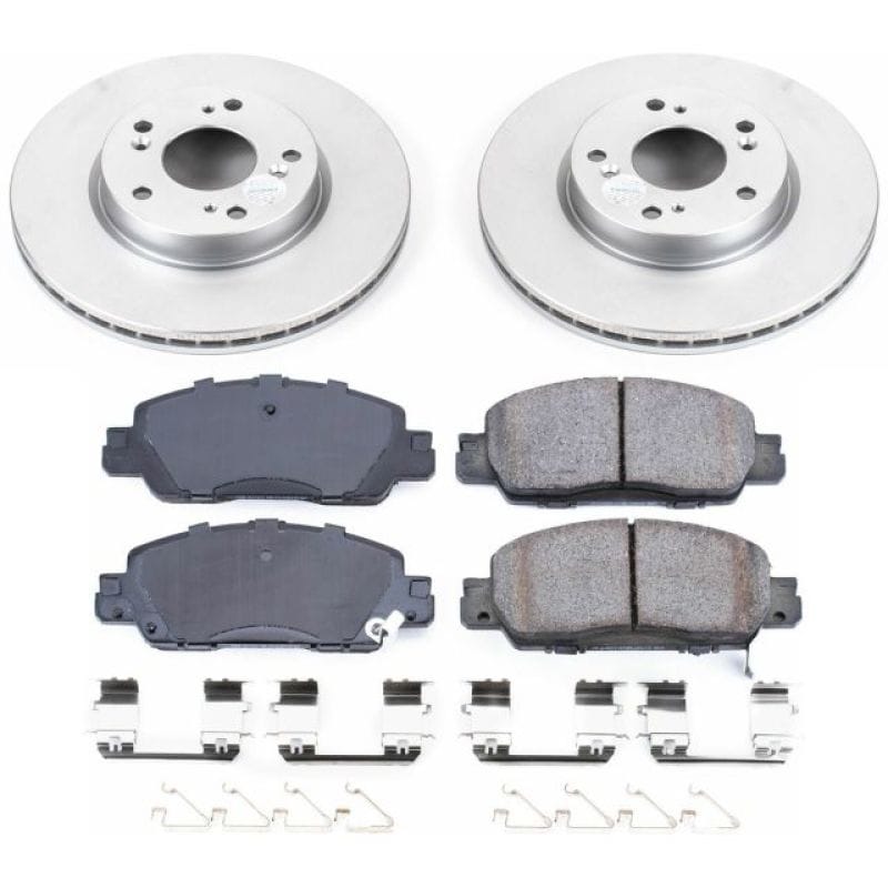 PowerStop — Genuine Geomet Coated Rotor and Low-Dust Ceramic Brake Pad Kit
