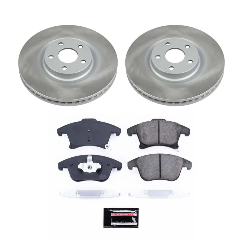 PowerStop — Semi-Coated Rotor and Low-Dust Ceramic Brake Pad Kit