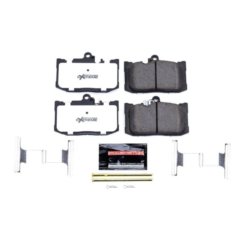 PowerStop — PowerStop - Z26 Performance Carbon-Fiber Ceramic Brake Pads with Hardware Kit