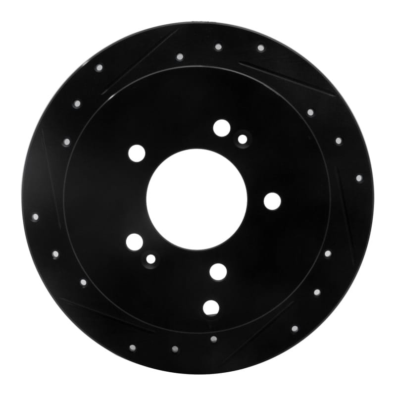 R1 Concepts — R1 Concepts Brake Rotor Drilled and Slotted Black