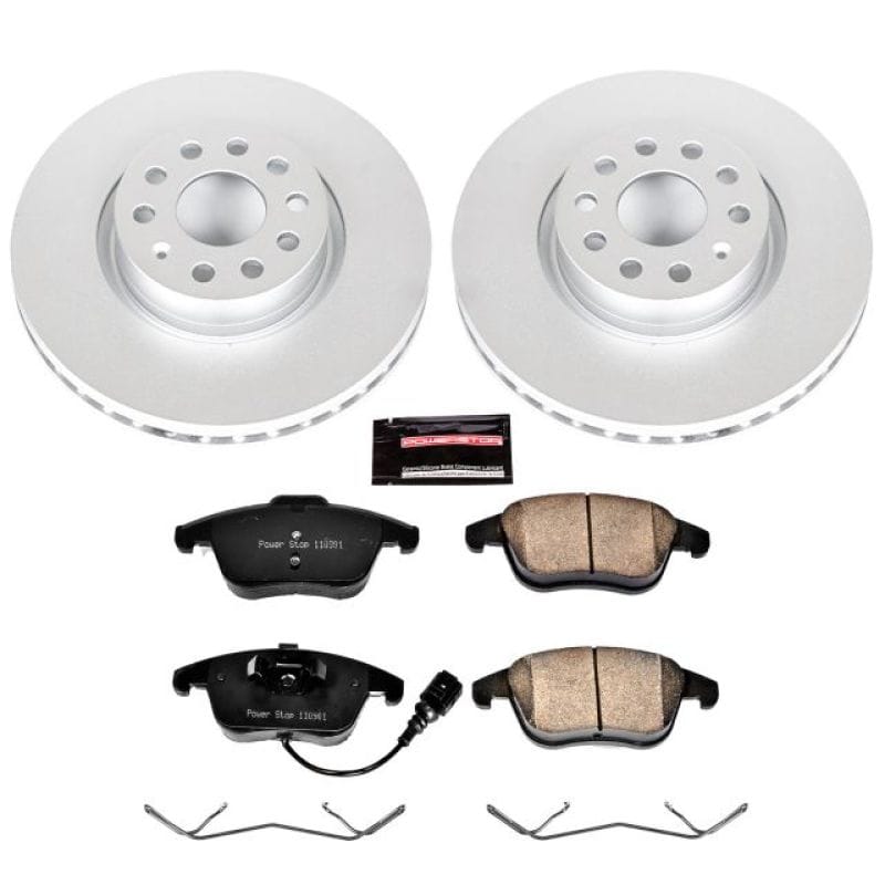 PowerStop — Genuine Geomet Coated Rotor and Carbon-Fiber Ceramic Brake Pad Kit