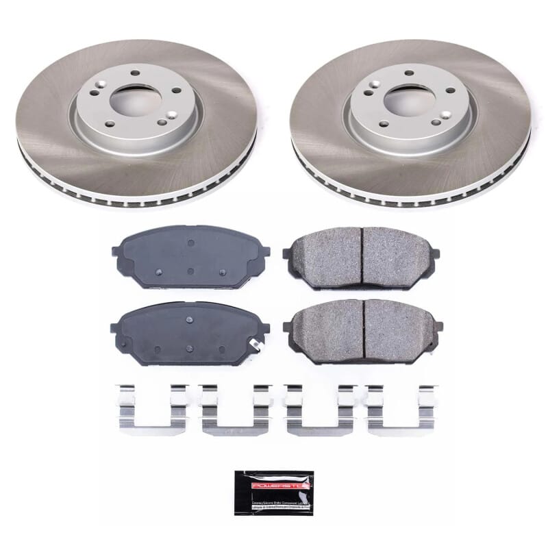 PowerStop — Semi-Coated Rotor and Low-Dust Ceramic Brake Pad Kit