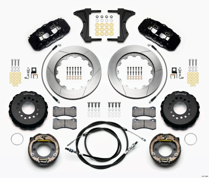 Wilwood — KIT,REAR,MUSTANG,2005-14,W/BMR SUSPENSION,AERO4,14.00 ROTOR,W/LINES