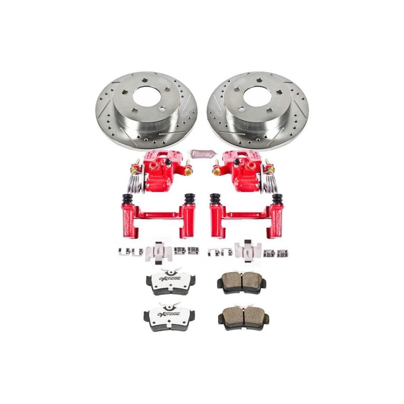 PowerStop — Z26 Street Performance Ceramic Brake Pad, Drilled Slotted Rotor, and Caliper Kit