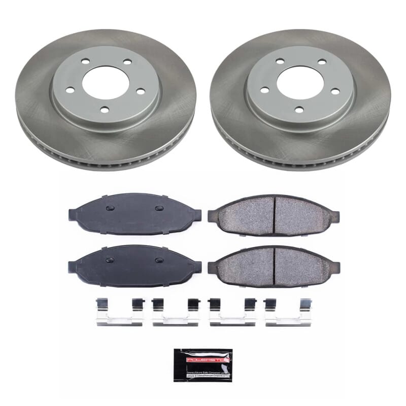 PowerStop — Semi-Coated Rotor and Low-Dust Ceramic Brake Pad Kit