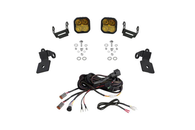 Diode Dynamics — Diode Dynamics 20-Present Polaris RZR A-Pillar LED Pod Kit SS3 Sport - Yellow Combo