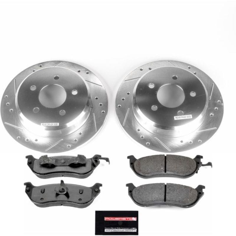 PowerStop — Z36 Truck and SUV Carbon-Fiber Ceramic Brake Pad and Drilled & Slotted Rotor Kit