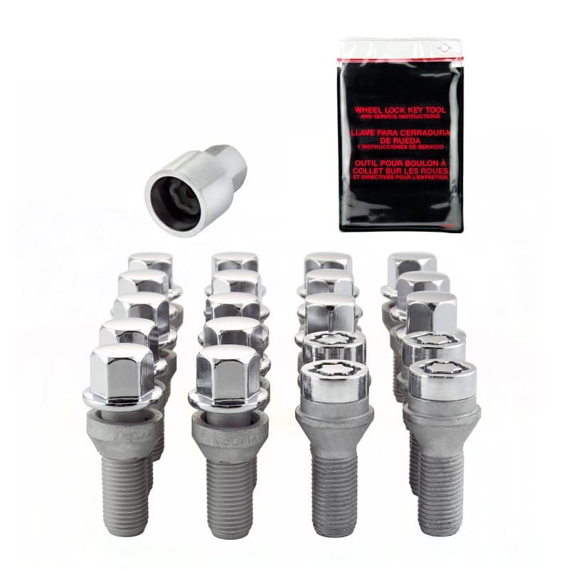 McGard — McGard 5 Lug Hex Install Kit w/Locks (Cone Seat Bolt) M14X1.5 / 17mm Hex / 28.0mm Shank L. - Chrome