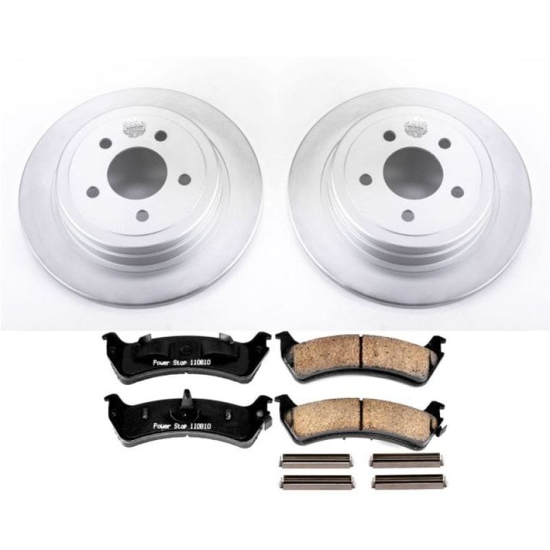 PowerStop — Genuine Geomet Coated Rotor and Low-Dust Ceramic Brake Pad Kit