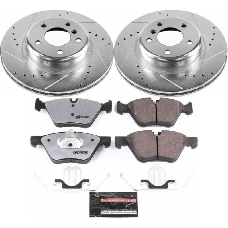 PowerStop — Z26 Street Performance Ceramic Brake Pad and Drilled & Slotted Rotor Kit