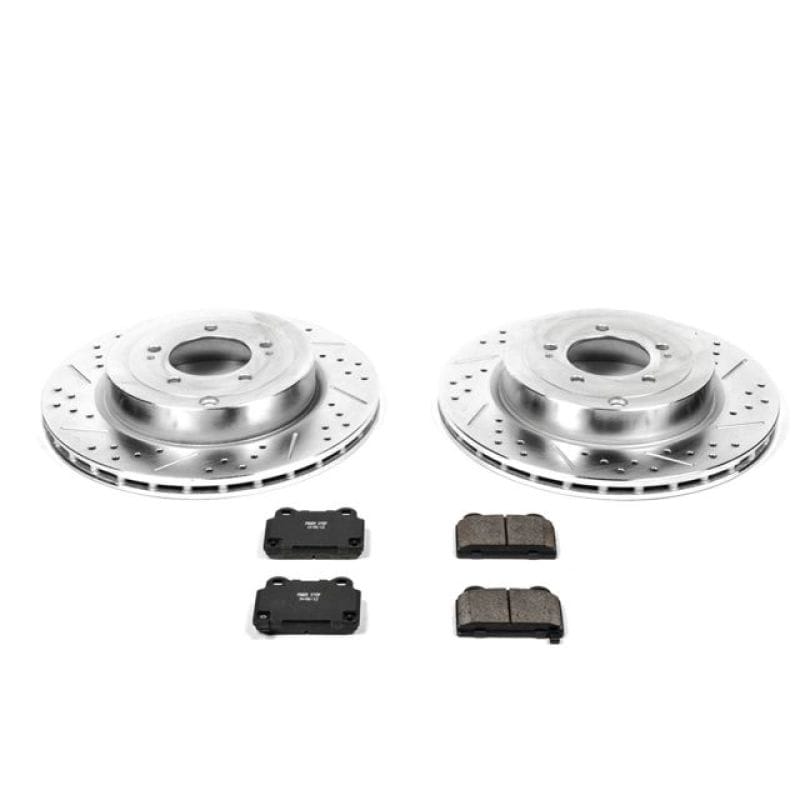PowerStop — Z23 Daily Driver Carbon-Fiber Ceramic Brake Pad and Drilled & Slotted Rotor Kit