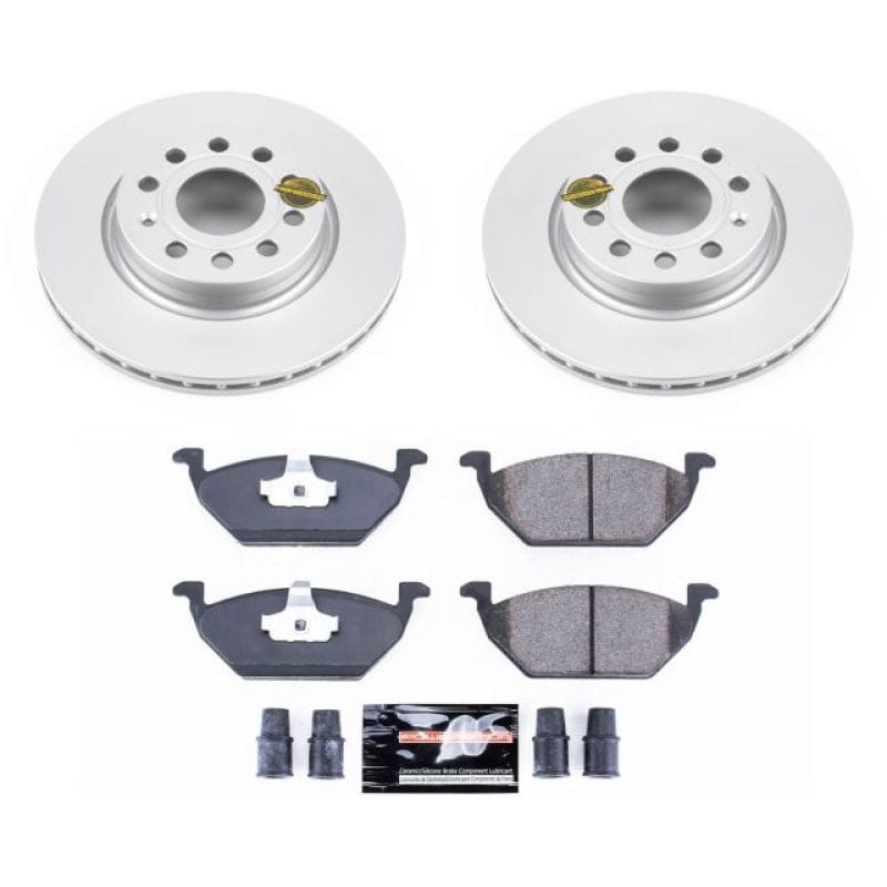 PowerStop — Genuine Geomet Coated Rotor and Carbon-Fiber Ceramic Brake Pad Kit