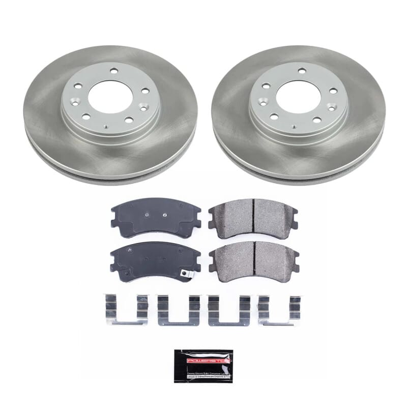 PowerStop — Semi-Coated Rotor and Low-Dust Ceramic Brake Pad Kit