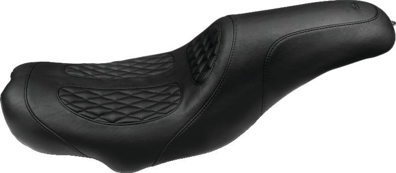 Mustang Motorcycle — Mustang 96-03 Harley Sportster 3.3 Gal Vintage Touring-XIS 1PC Seat - Blackl