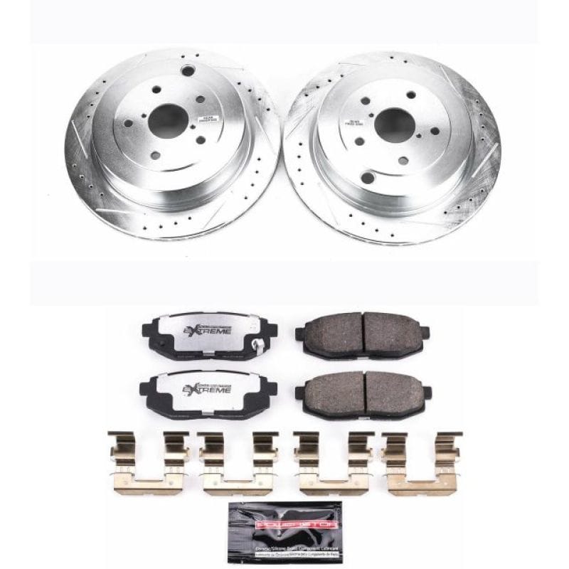 PowerStop — Z26 Street Performance Ceramic Brake Pad and Drilled & Slotted Rotor Kit