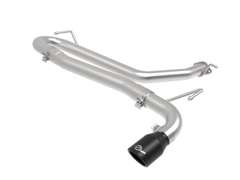 aFe — Takeda 2-1/2 IN 304 Stainless Steel Axle-Back Exhaust w/o Muffler Black Tips