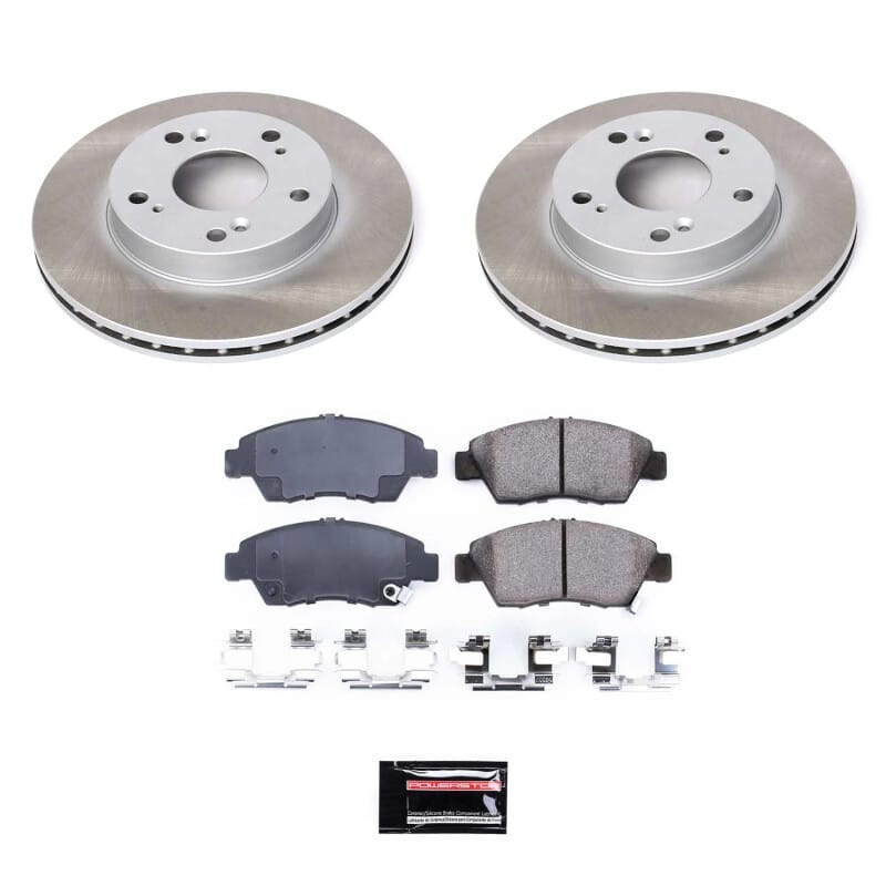 PowerStop — Semi-Coated Rotor and Low-Dust Ceramic Brake Pad Kit