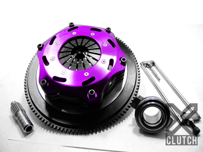 XCLUTCH — Clutch Kit Inc Chromoly Flywheel; 7  1/4" Twin Solid Ceramic Clutch Discs