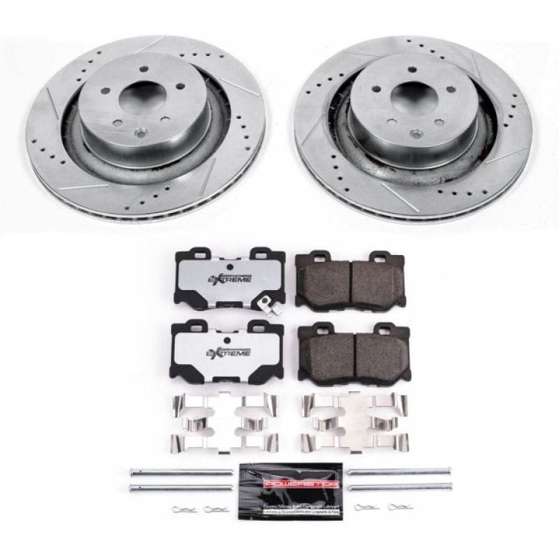 PowerStop — Z26 Street Performance Ceramic Brake Pad and Drilled & Slotted Rotor Kit