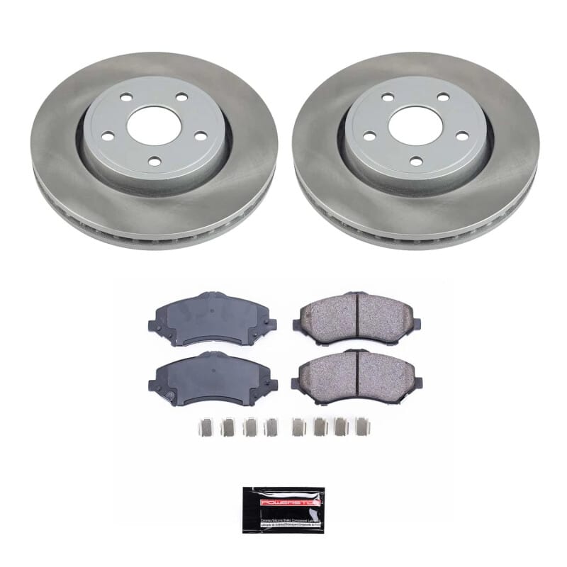 PowerStop — Semi-Coated Rotor and Low-Dust Ceramic Brake Pad Kit