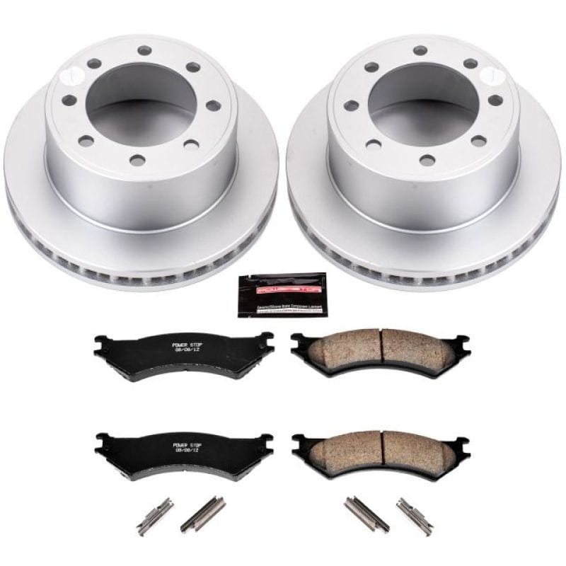 PowerStop — Genuine Geomet Coated Rotor and Low-Dust Ceramic Brake Pad Kit
