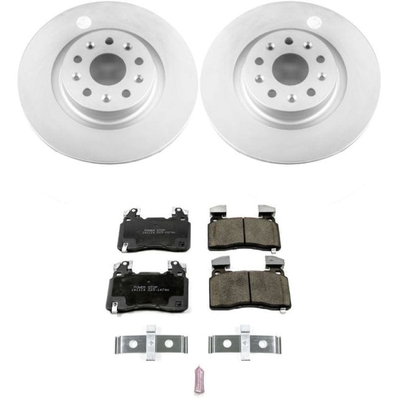 PowerStop — Genuine Geomet Coated Rotor and Low-Dust Ceramic Brake Pad Kit