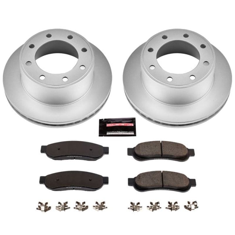 PowerStop — Genuine Geomet Coated Rotor and Low-Dust Ceramic Brake Pad Kit