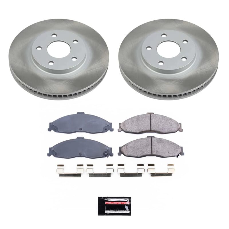 PowerStop — Semi-Coated Rotor and Low-Dust Ceramic Brake Pad Kit