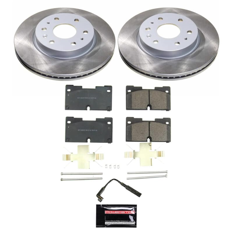 PowerStop — Semi-Coated Rotor and Low-Dust Ceramic Brake Pad Kit