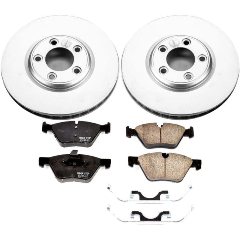 PowerStop — Genuine Geomet Coated Rotor and Low-Dust Ceramic Brake Pad Kit