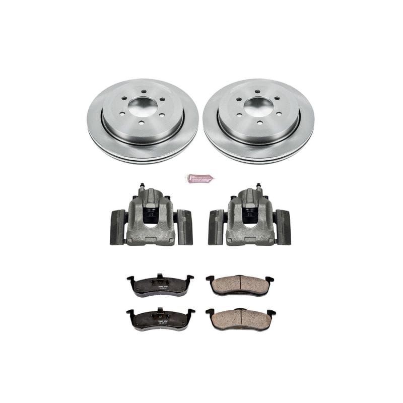 PowerStop — OE Stock Replacement Low-Dust Ceramic Brake Pad, Rotor and Caliper Kit