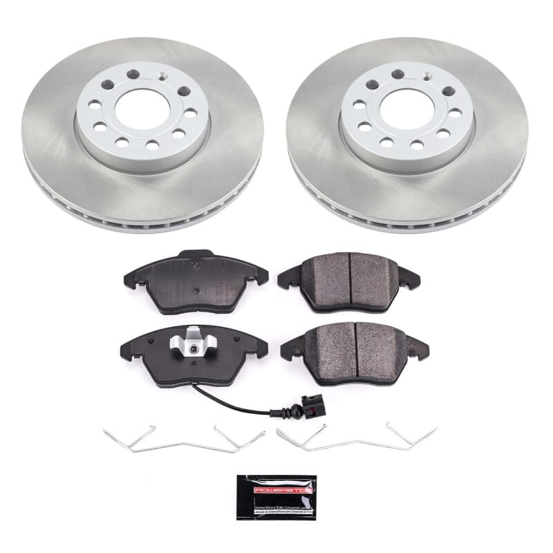 PowerStop — Semi-Coated Rotor and Low-Dust Ceramic Brake Pad Kit