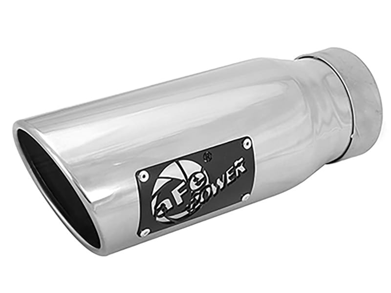 aFe — MACH Force-Xp 304 Stainless Steel Clamp-on Exhaust Tip Polished Left Side Exit