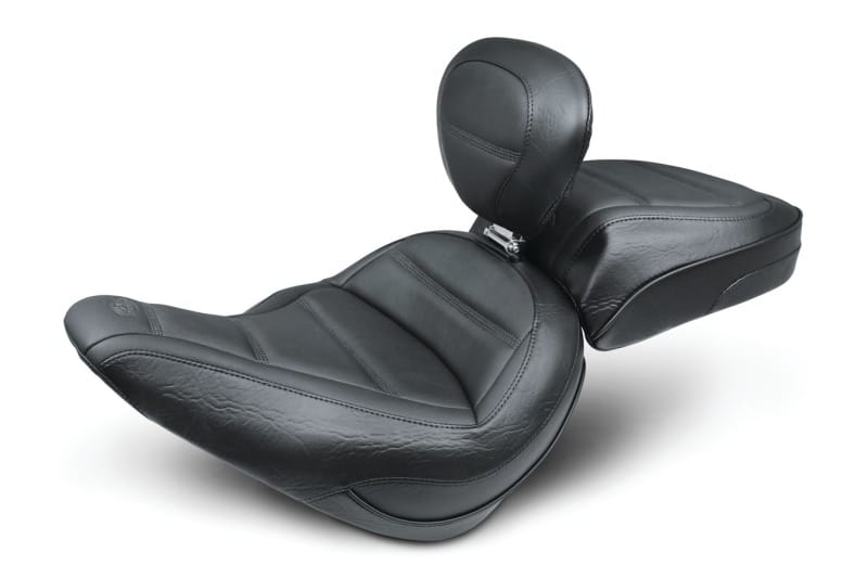 Mustang Motorcycle — Mustang 18-21 Harley Softail Slim Standard Touring Recessed Passenger Seat - Black