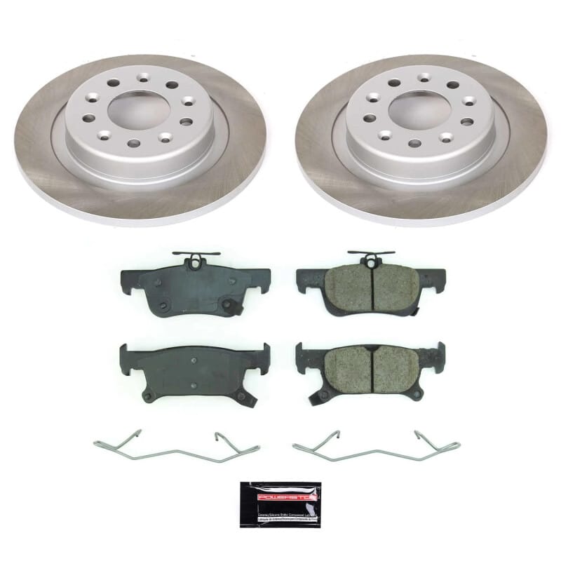 PowerStop — Semi-Coated Rotor and Low-Dust Ceramic Brake Pad Kit