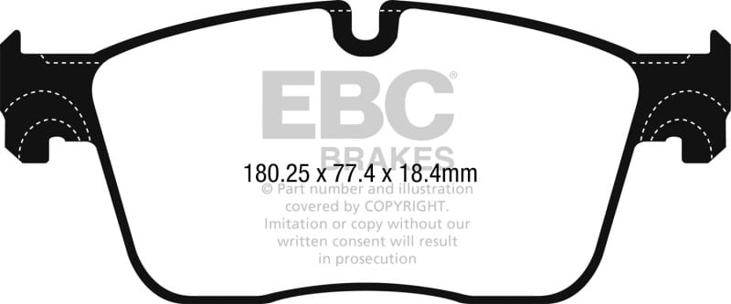 EBC — EBC 15-17 Jaguar XF 3.0L Redstuff Front Brake Pads
Disc Brake Pad